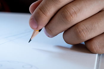 hand, pencil, draw, fingers, write, diary, sketch, school, student