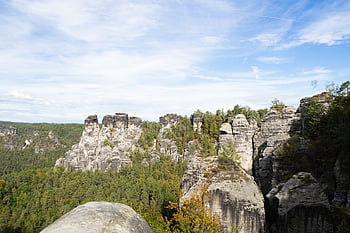 saxon Switzerland, forest, elbe Sandstone Mountains, saxony, landscape, climb, landscape Photography, heaven, bastion, nature, rock