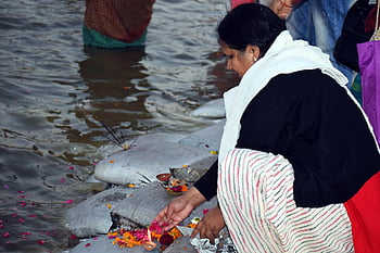 święta rzeka, ganges, puja, kultura, hinduizm, Hindus, woda, ganga, Indie, rzeka, poświęcony