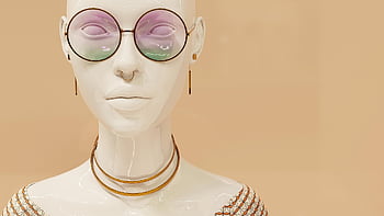 mannequin, face, head, sunglasses, woman, jewelry