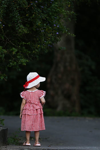 kid, girl, dress, hat, outdoors, portrait, childhood, little Girl, child, nature, girl Portrait