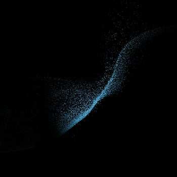 μπλε σωματίδια, κύμα, σκοτεινό σκηνικό, δυναμική εικόνα, καλλιτεχνική εικόνα, μπλε κύμα, σωματιδιακό κύμα, αφηρημένη τέχνη, μπλε αφηρημένη, σκούρο φόντο, Μπλε κουκκίδες