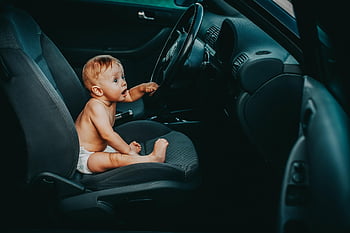 baby, boy, steering Wheel, car, vehicle, seat, interior, car Wallpapers, person