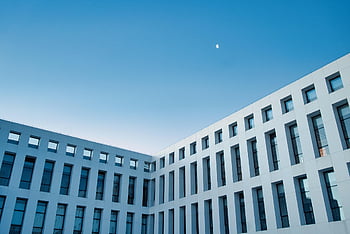 technology, sense Of Technology, building, blue, university, teaching Building, moon