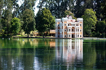 Hacienda Chautla, hrad, rybník, panské sídlo, budova, chautla, voda, Příroda, park, mezník, turistická atrakce