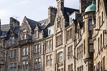 scotland, edinburgh, facades, architecture, buildings