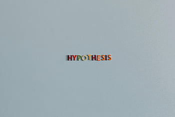 colorful letters, minimalist image, light background, word hypothesis, colorful hypothesis, text design, typography art, simple design, creative text, letter art, hypothesis word