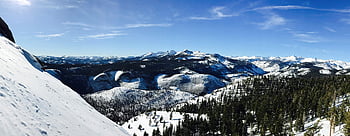 Κώνος βουνών, Εθνικό Πάρκο Yosemite, χειμερινό τοπίο, κορυφές που καλύπτονται από χιόνι, καθαρό μπλε ουρανό, βουνό τοπίο, τοπίο χειμώνα, χιονισμένα βουνά, φυσική ομορφιά, εξωτερική φωτογραφία, χειμερινή χώρα των θαυμάτων