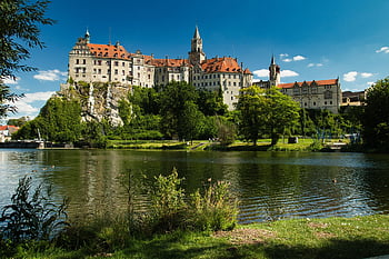 sigma Wrestle Castle, lake, hohenzollern Castle, residenzschloss, sigmaringen, baden-wuerttemberg, prince, castle, princely, the Administrative Seat, germany