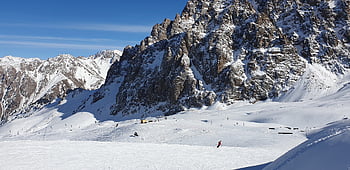 hory, almaty, modrá obloha, Kazachstán, panoráma, shymbulak, krajina, Příroda, cesta, sníh, lyže