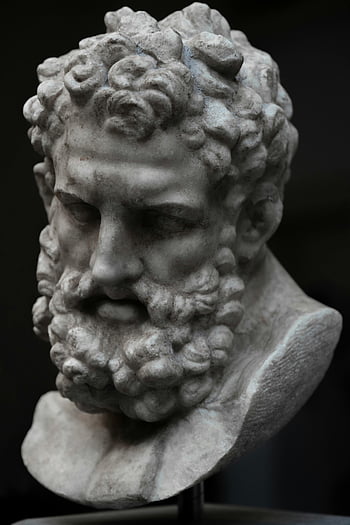 testa di pietra, scultura in marmo, Uomo greco barbuto, Antico arte artistica, Scultura dettagliata, scultura greca, busto di marmo, antica arte greca, Scultura classica, busto di pietra, scultura antica