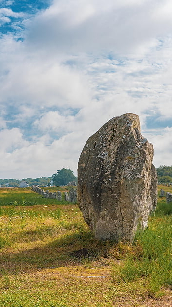 menhir, kameny, stojící kameny, carnac, brittany, Francie, Příroda, krajina, nebe