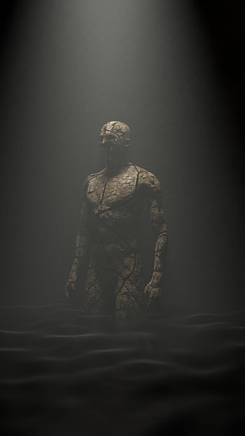 statue, rubbish, stone, sculpture, worn Out, sunken, lost, loneliness, depression, concept, ancient