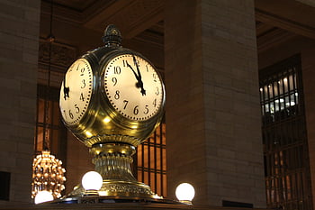 stanice, hodiny, New York, velký, centrální, cestovat, metro, vlak, terminál, čas, hodinky
