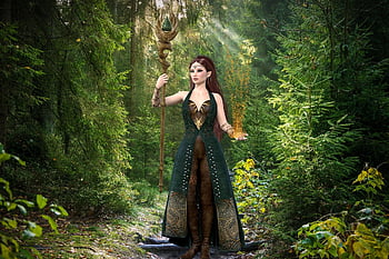 background, forest, pathway, wizard, fantasy, female, character, digital Art, digital Artwork