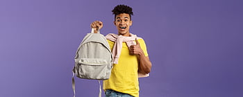 man, smile, student, backpack, homework, notebooks, male, person, hipster, lifestyle, enthusiastic