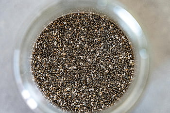 semințe chia, Borcan de sticlă, vedere în unghi mare, sănătos de gătit, Chia Seeds Jar, container de sticlă, vedere de sus, Fotografie de semințe de chia, Imaginea semințelor de chia, Semințe de chia în borcan, Chia Seeds Close-Up