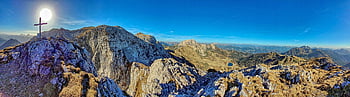 mountains, italy, austria, border, panorama, helloween, fall, sun, heaven, nature, wide Angle