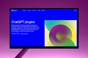 ChatGPT, OpenAI, plugins, AI technology, contemporary screen, ChatGPT interface, AI advancements, technology display, OpenAI plugins, screen display, ChatGPT plugins