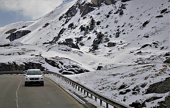 highway, snow, mountain, switzerland, asphalt, transport, the Stage, road, perspective, the Height Of The, auto