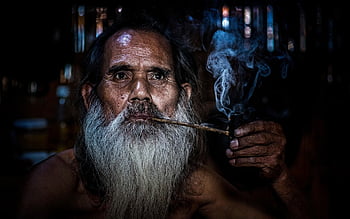 smoke, pipe, old Man, beard, elderly, elderly Man, granpa, grandfather, wrinkled Face, aged, aged Man