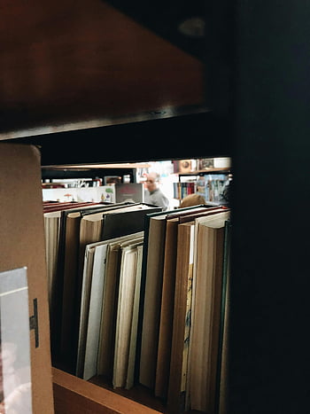 library bookshelf, books on shelf, bookshelf in library, close-up bookshelf, blurred library background, library interior, books in library, wooden bookshelf, library ambiance