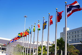 international, drapeaux, ONU, monde, global, réunion, des pays, politique, globe, à l'échelle mondiale, la diversité