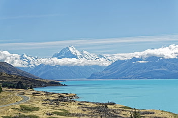new Zealand, lake Pukaki, aoraki, mount Cook, mountain, glacier, lake, water, mackenzie Country, canterbury, south Island