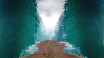 Parting of the Red Sea, Bible, Moses, split, water, Miracle, Crossing, Exodus, Splitting, Opening, sea