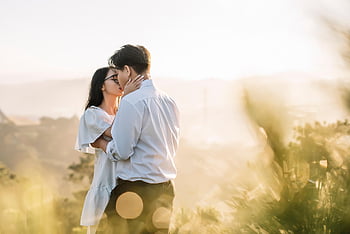 couple, love, kiss, romantic, relationship, lovers, romance, man, woman, outdoors