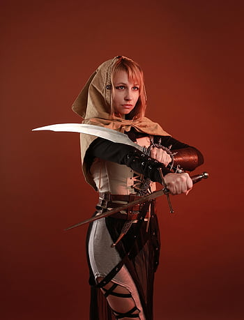 cosplay, fantasy, assassin's Creed, warrior, costume, mercenary, killer, woman, caucasian, assassin, saber