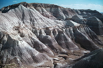 blue Mesa, petrified Forest, petrified Forest National Park, arizona, mountain, sedimentary, rocks, layers, desert, gray Desert