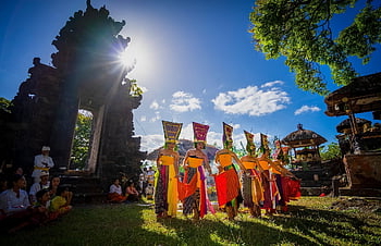 chrám, bali, rituál, tradice, kultura, Indonésie, lidový tanec, nebe, starověké, tanečník