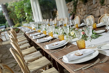 table, wedding, celebration, romantic, dinner, launch, marriage, dishes, luxury, country, chic
