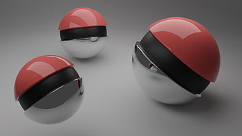 Poke Balls, ΠΟΚΕΜΟΝ, τσέπη τέρατα, αρχίδια, μέταλλο, κόκκινες και ασημένιες μπάλες, Τρεις μπάλες, τρία, 3, ασήμι, το κόκκινο