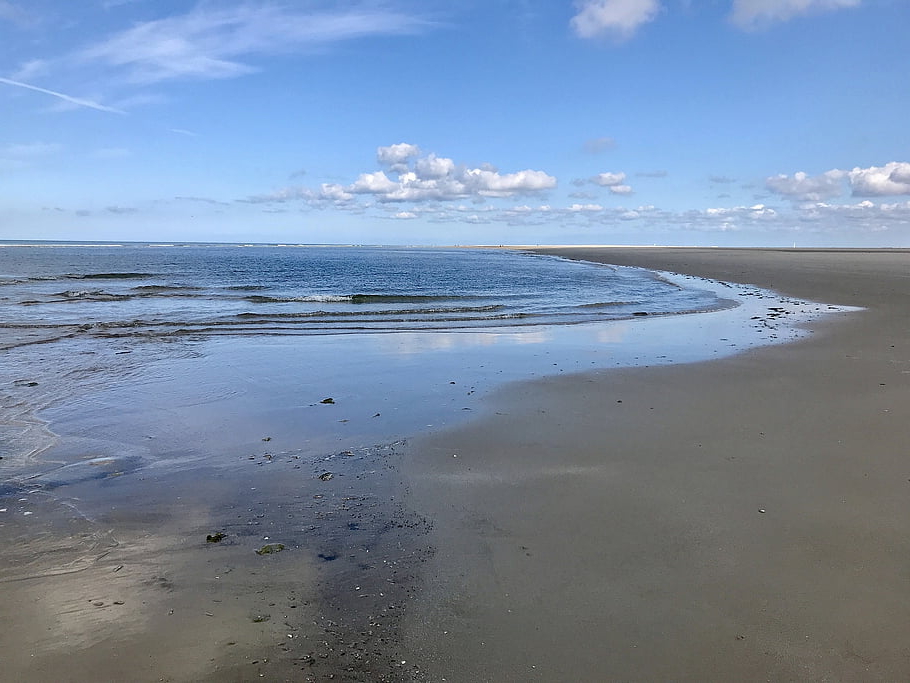 north Sea, beach, heaven, clouds, sea, denmark, island, fanø, vacations, coast, nature