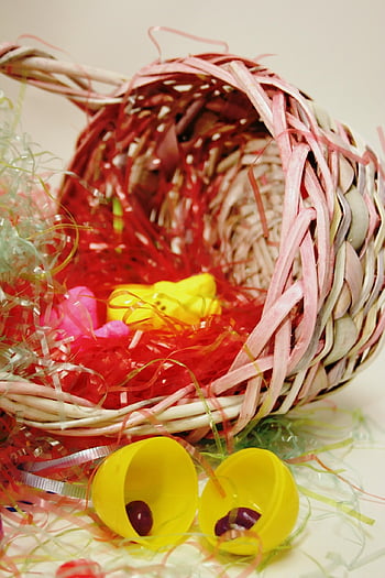 Osterkorb, Ostern, Dekoration, Ostereier, Süßigkeiten