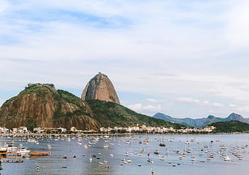 gunung sugarloaf, Rio de Janeiro, kapal, teluk, langit cerah, pegunungan, badan air, tampilan yang menawan, pemandangan alam, Brazil, pemandangan pantai