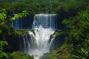 waterfall, iguazu, nature, cataracts, river, brazil, wild, water, landscape