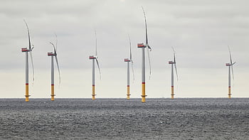 vind, gård, mølle, vindmølle, energi, elektricitet, hav, vand