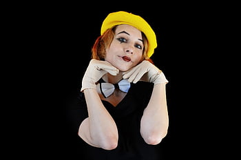 clown, tederheid, actrice, emoties, aap, prestatie, kinderfeestje, mim, theater, emotie, vermaak