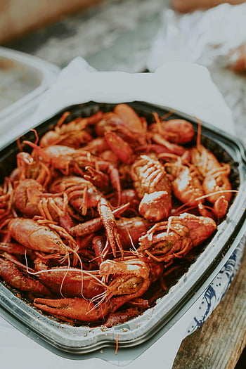 écrevisses cuites, photo en gros plan, amoureux des fruits de mer, présentations culinaires, plateau appétissant, plateau d'écrevisses, Idéal pour les présentations, fruits de mer cuits, plat d'écrevisses, plat de fruits de mer, recette d'écrevisse
