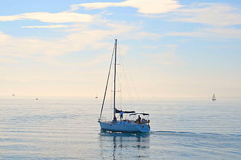 ιστιοφόρο, λίμνη Constance, ομίχλη, langenargen