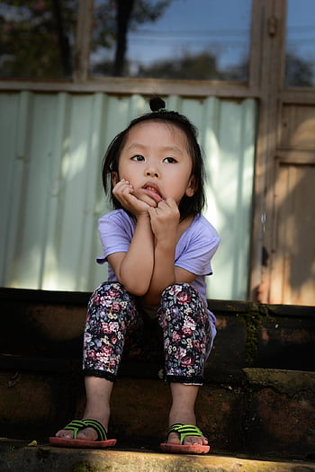mignonne, portrait, fille, bébé, amour, Jeune, les enfants, enfant, de plein air, peu, bonheur