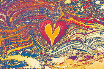 abstract art, heart pattern, fluid art, colorful tones, vibrant abstract, heart formation, abstract heart, middle heart, art patterns, abstract design, colorful heart