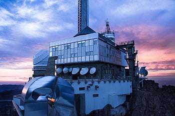 pic du midi, französische Pyrenäen, Sonnenuntergang, Bild Du Midi Observatorium, Frankreich, Natur, Sternwarte