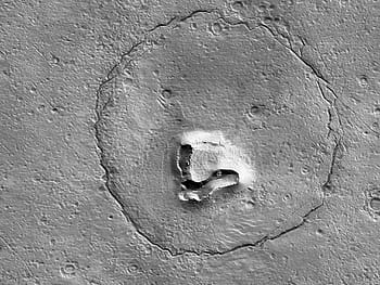 Mars, nasa, Věda, astronomie, Uarizona, MRO, jpl, geologie, prostor, medvědí tvář, kráter