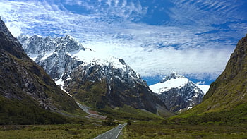 горы, снег, Σνεζνί, зимний, пейзаж, природа, Γκόρναγια, Туризам Альпийская, вершина, деревья, долина