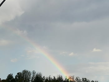 rainbow, nubes, arcoíris, naturaleza, esperanza