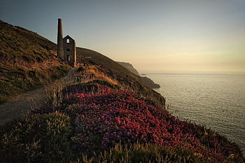 cornwall, Spojené království, pobřeží, hornictví, moře, krajina, oceán, cestovat, scénický, Příroda, pobřežní čára